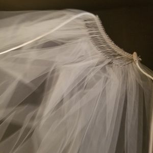 Satin Trim Cathedral Veil